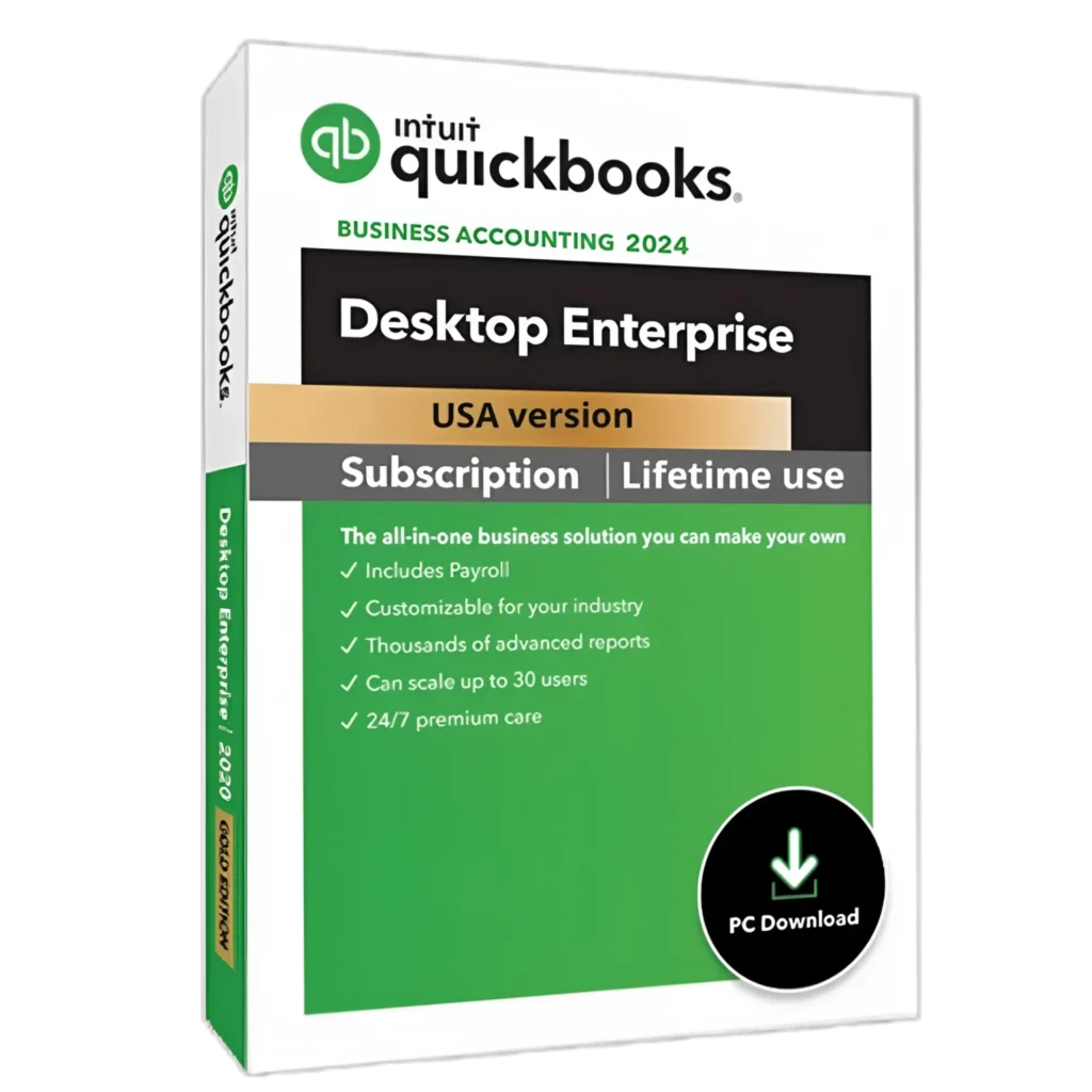 Quickbooks Enterprise 2024 – Mac & Windows | Lifetime Key | USA Version Up to10 users